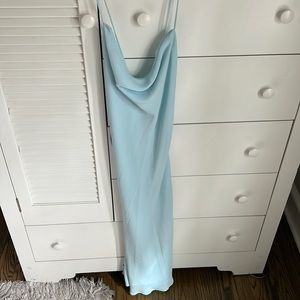 Brand new with tags baby blue Abercrombie midi dress!